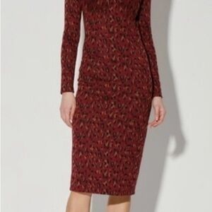 Walter Baker Shaina leopard print midi dress